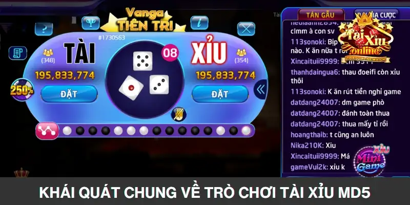 Khái quát chung về trò chơi Tài Xỉu MD5