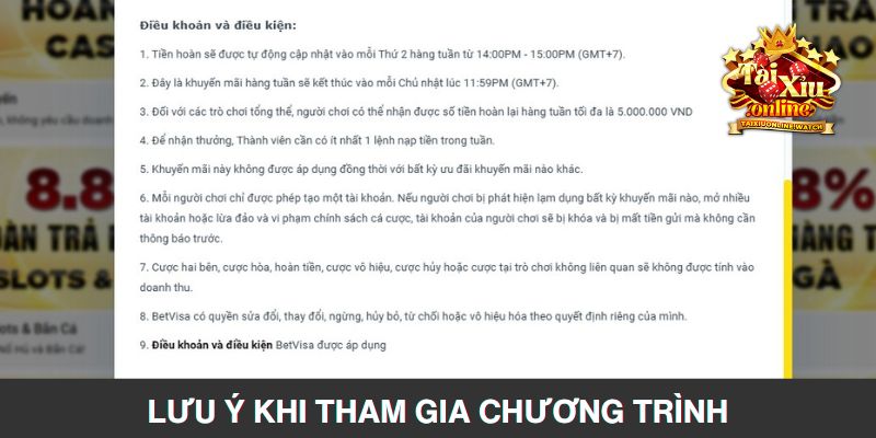 Lưu ý không nên bỏ qua khi tham gia chương trình
